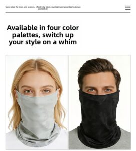 upf 50+ neck gaiter ice silk uv protection face mask for cycling, hiking & outdoor sports