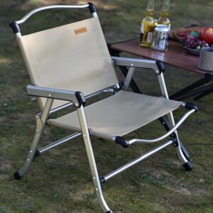 outverve premium aluminum folding camping chair, portable kermit chair for outdoor camping, hiking, picnic