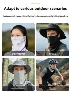 upf 50+ neck gaiter ice silk uv protection face mask for cycling, hiking & outdoor sports