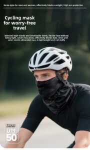 upf 50+ neck gaiter ice silk uv protection face mask for cycling, hiking & outdoor sports