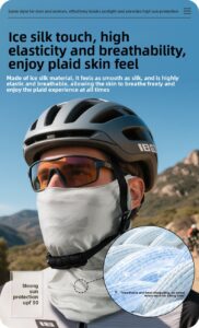 upf 50+ neck gaiter ice silk uv protection face mask for cycling, hiking & outdoor sports
