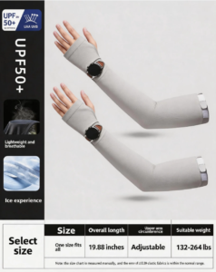 upf 50+ cooling arm sleeves | breathable ice silk uv protection sleeves for outdoor, cycling, hiking & sports