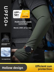 upf 50+ cooling arm sleeves | breathable ice silk uv protection sleeves for outdoor, cycling, hiking & sports