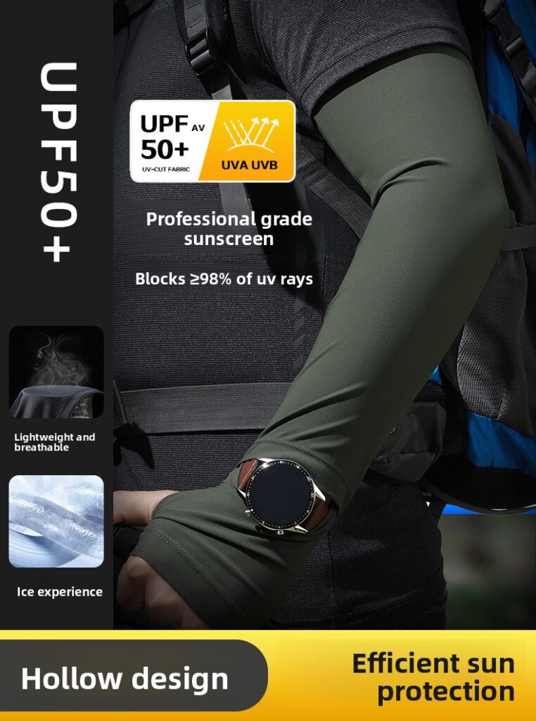 upf 50+ cooling arm sleeves | breathable ice silk uv protection sleeves for outdoor, cycling, hiking & sports
