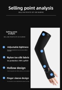 upf 50+ cooling arm sleeves | breathable ice silk uv protection sleeves for outdoor, cycling, hiking & sports