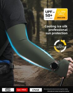 upf 50+ cooling arm sleeves | breathable ice silk uv protection sleeves for outdoor, cycling, hiking & sports