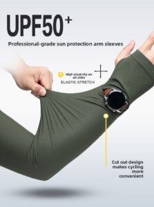 upf 50+ cooling arm sleeves | breathable ice silk uv protection sleeves for outdoor, cycling, hiking & sports