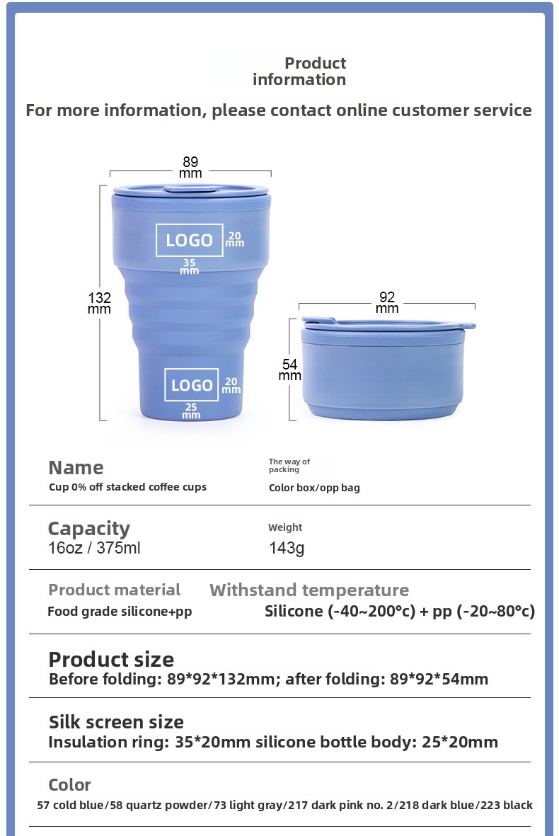 customizable collapsible silicone coffee cup (16oz) leakproof travel mug for camping & hiking customizable collapsible silicone coffee cup (16oz) leakproof travel mug for camping & hiking