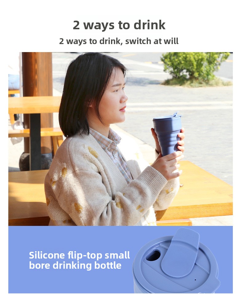 customizable collapsible silicone coffee cup (16oz) leakproof travel mug for camping & hiking customizable collapsible silicone coffee cup (16oz) leakproof travel mug for camping & hiking